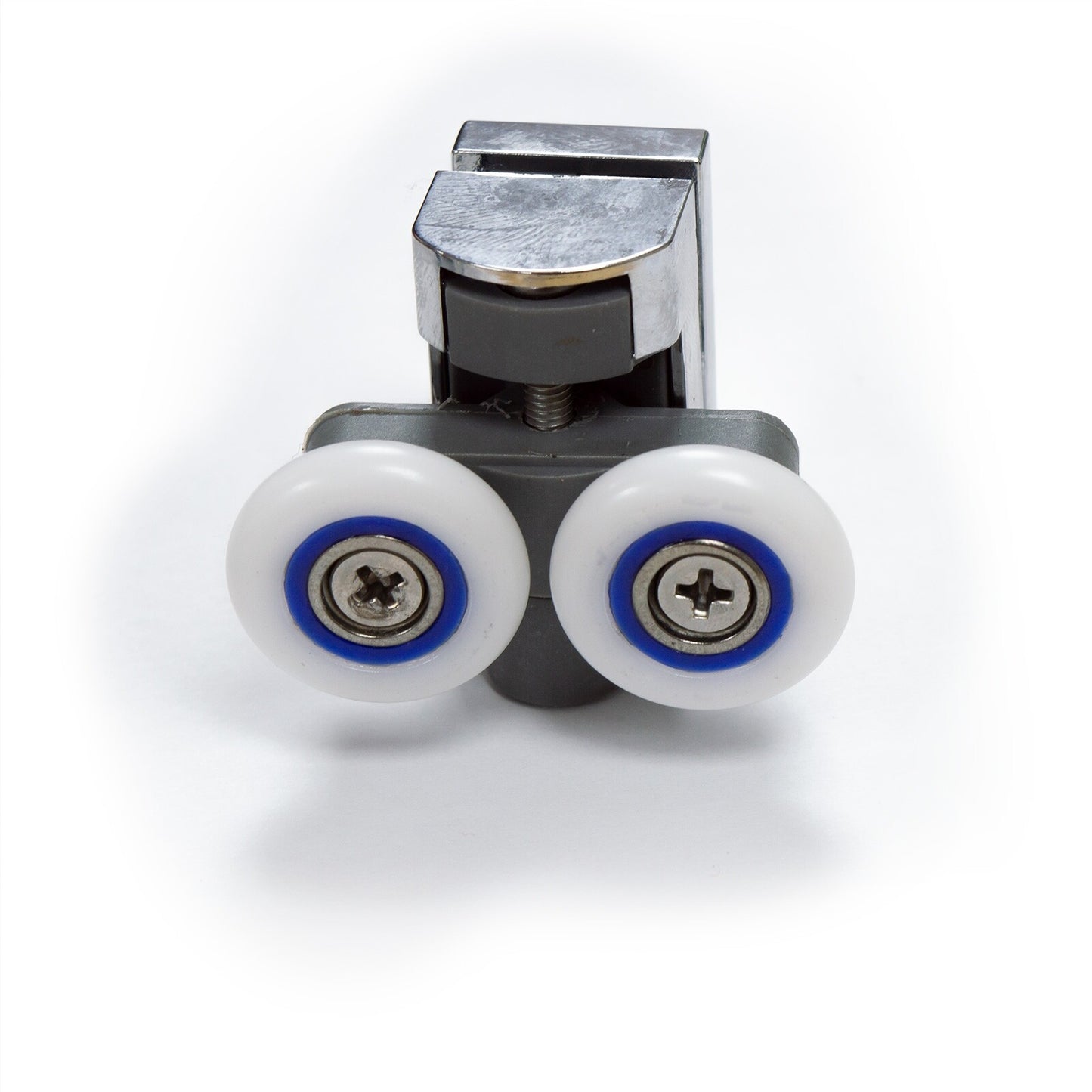 Nylon Double Wheel Set – Chrome | 2 Upper & 2 Bottom Rollers (Per Pair)