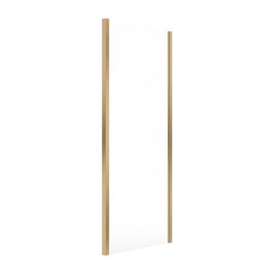 MARINA 6 Side Panel 6mm Clear Glass Brushed Brass