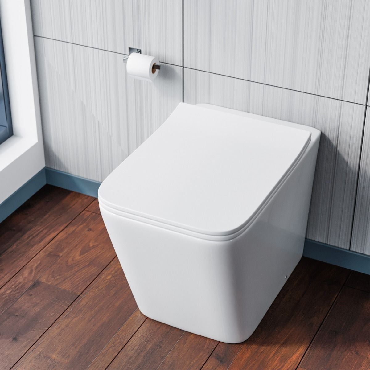 Cove Rimless Back to Wall Pan & Soft Close Seat 360w x 410h x 600d - White