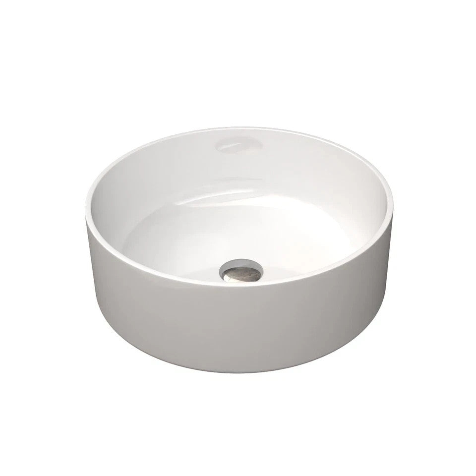 Round Countertop Basin White 360w x 120h x 360d