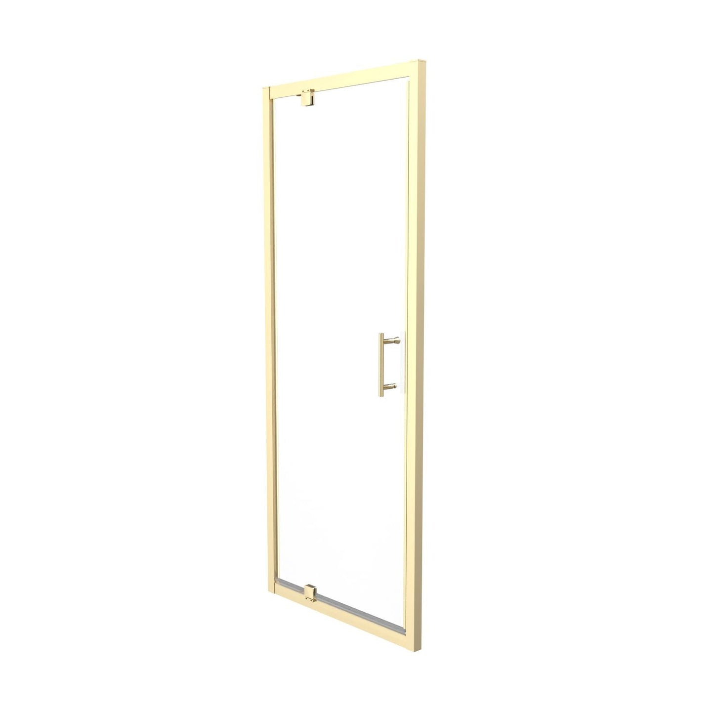 MARINA 6 Pivot Shower Door Enclosure Screen 6mm Clear Glass Brushed Brass