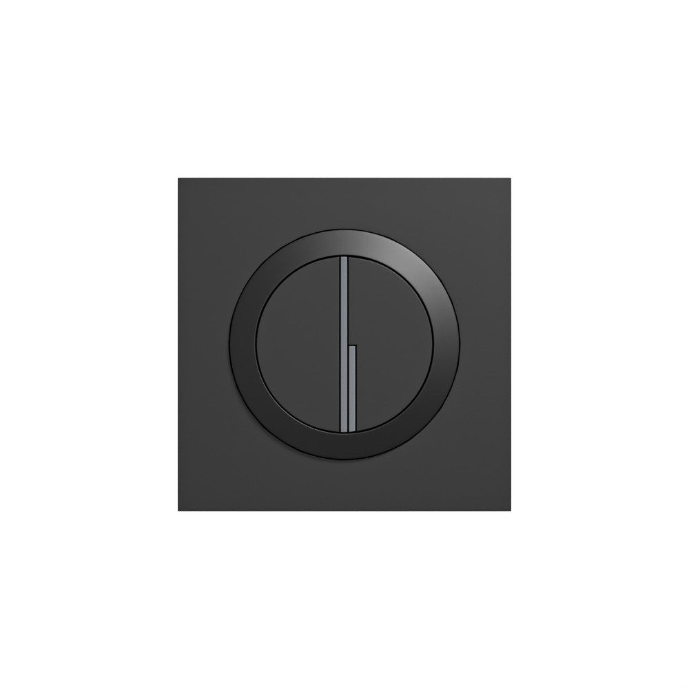 Matt Black Square Dual Flush Push Button Plate 63w x 63h for FAC001N & FAC001S