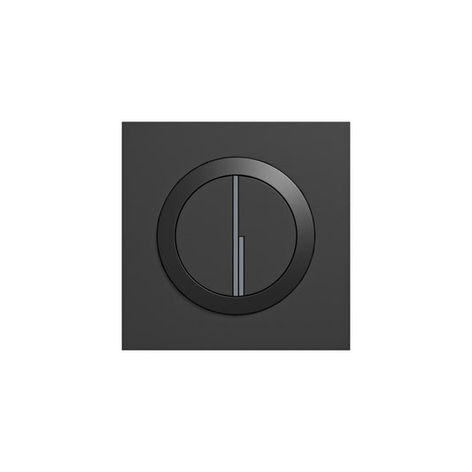 Matt Black Square Dual Flush Push Button Plate 63w x 63h for FAC001N & FAC001S