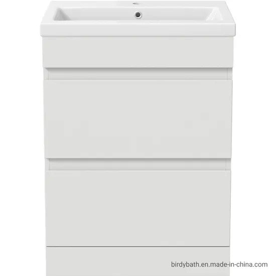 HARROW 600 Floorstanding Twin Drawer White Ceramic Basin 610w x 840h x 395d