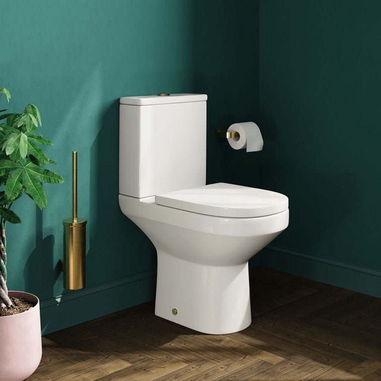 Grand Rimless Comfort height Close Coupled Toilet & Soft Close Seat 370w x 460h x 665d