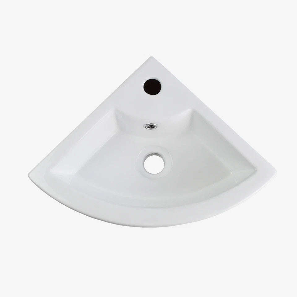 Quarter Circle Corner Countertop or Hung Basin- Waste & Fixing Kit Not Included