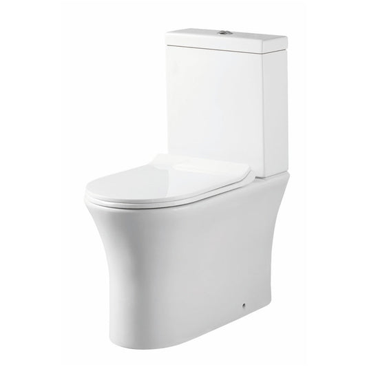 Haven Rimless Close Coupled Toilet & Soft Close Seat 370w x 430h x 610d - White
