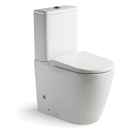 Delta Rimless Close Coupled Toilet & Soft Close Seat 380w x 390h x 630d