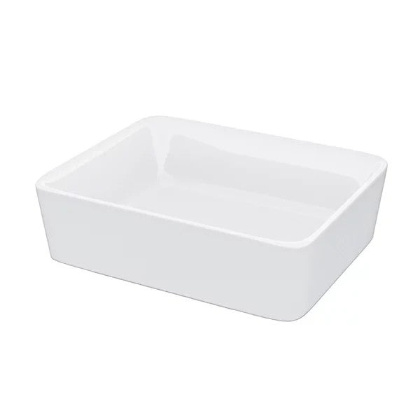 Countertop Basin White 380w x 135h x 480d - Waste Not Included