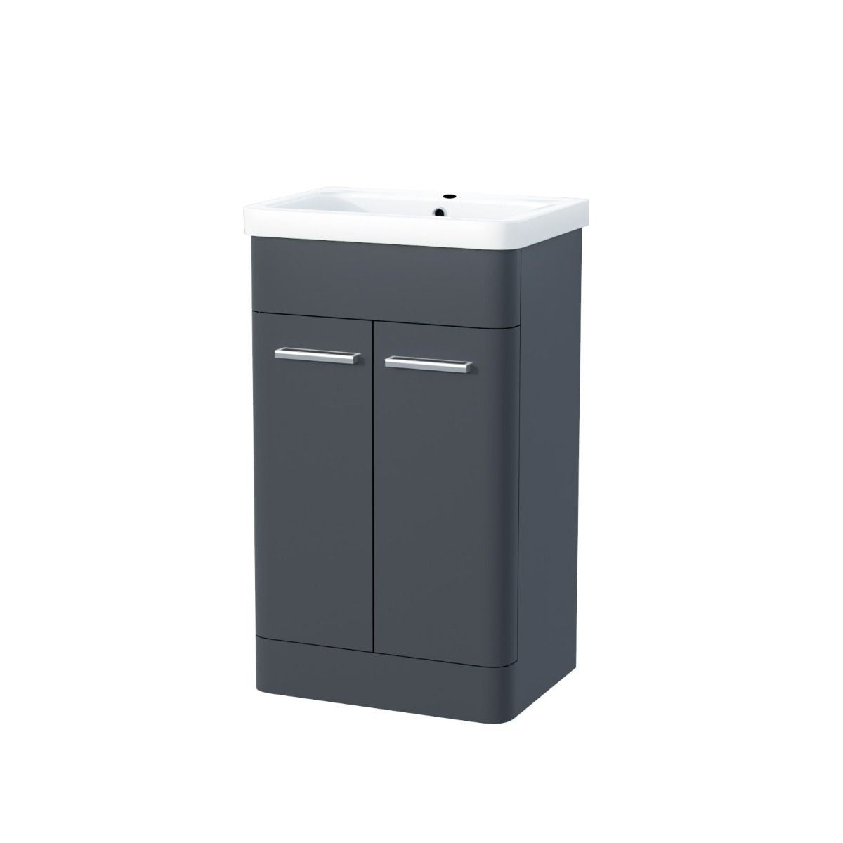 ASHFORD 500 Anthracite Ceramic Basin - 500w x 840h x 385d