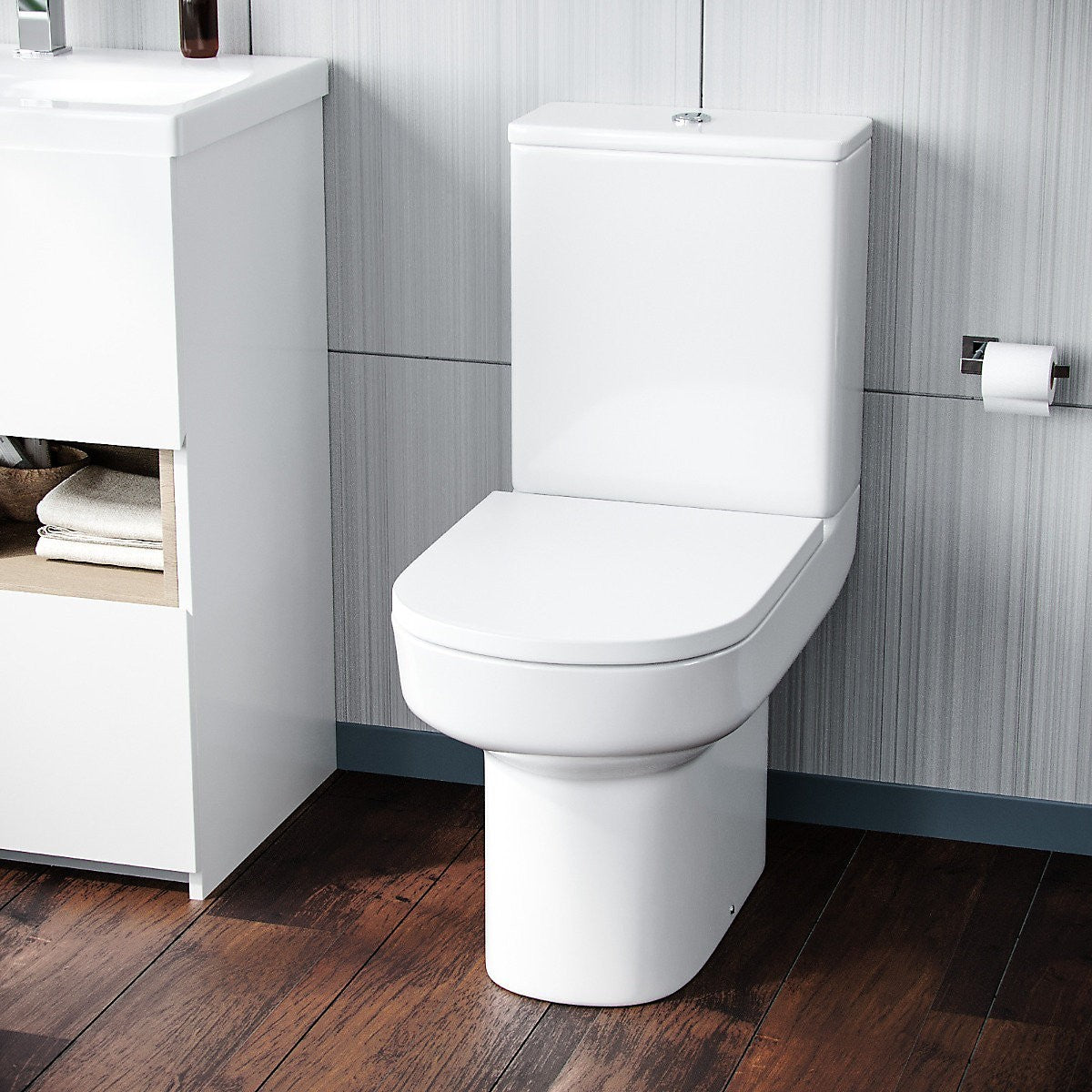 Grand Rimless Close Coupled Toilet & Soft Close Seat 370w x 400h x 615d
