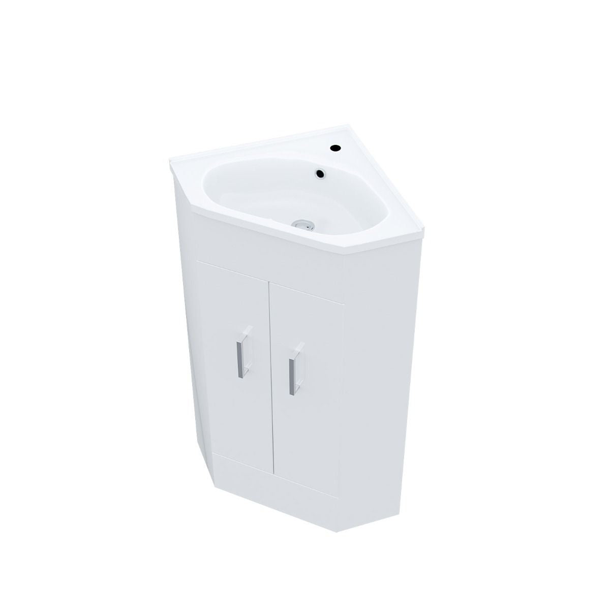 CHELSEA 400 White Ceramic Vanity Basin - 400w x 810h x 400d