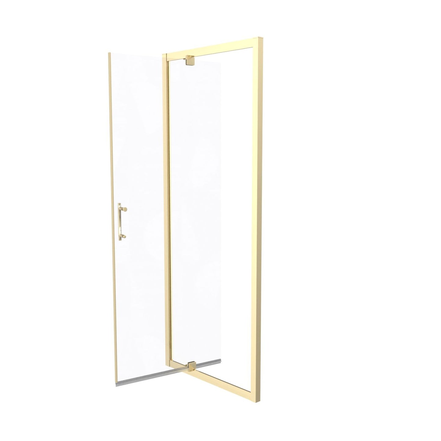 MARINA 6 Pivot Shower Door Enclosure Screen 6mm Clear Glass Brushed Brass