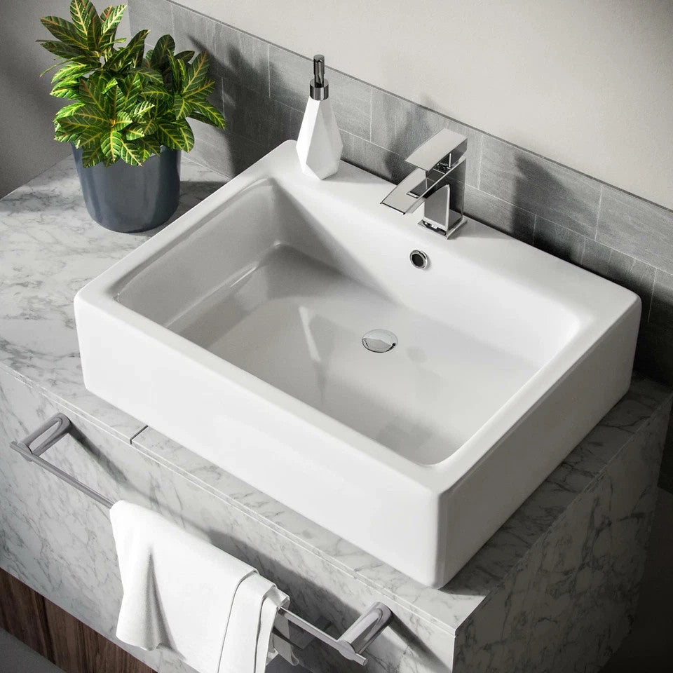 Countertop or Wall Hung Basin 450w x 160h x580d -Waste & Fixing Kit Not Included
