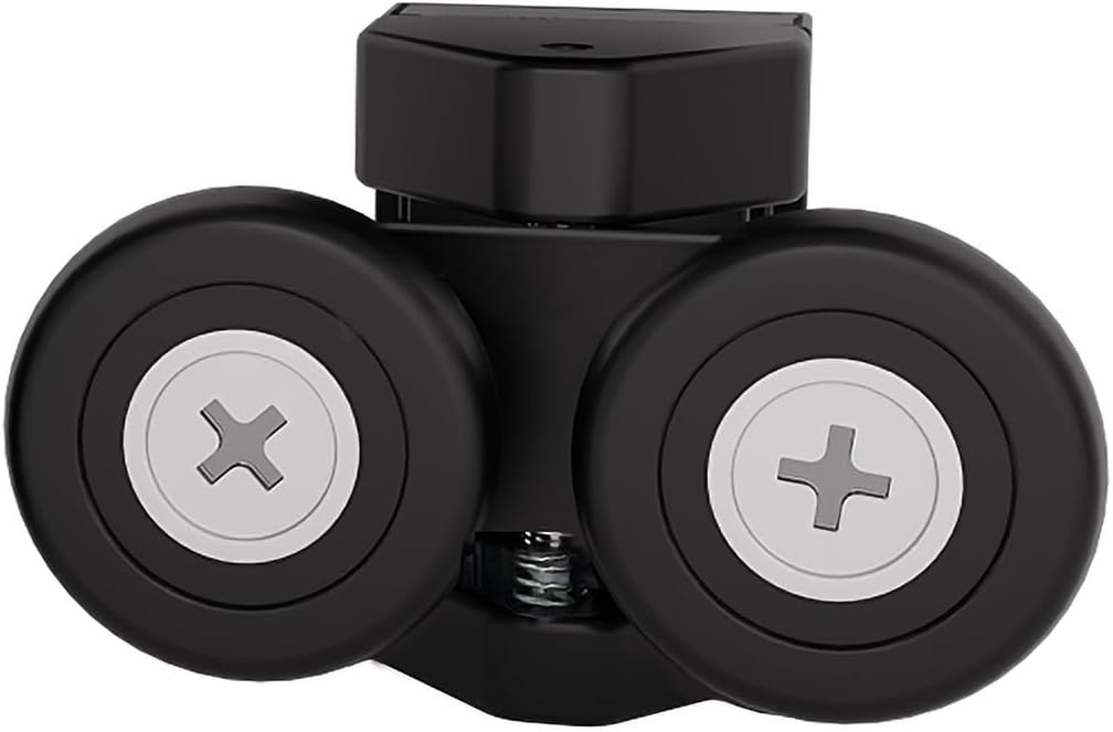 Nylon Double Wheel Set – Matt Black | 2 Upper & 2 Bottom Rollers (Per Pair)