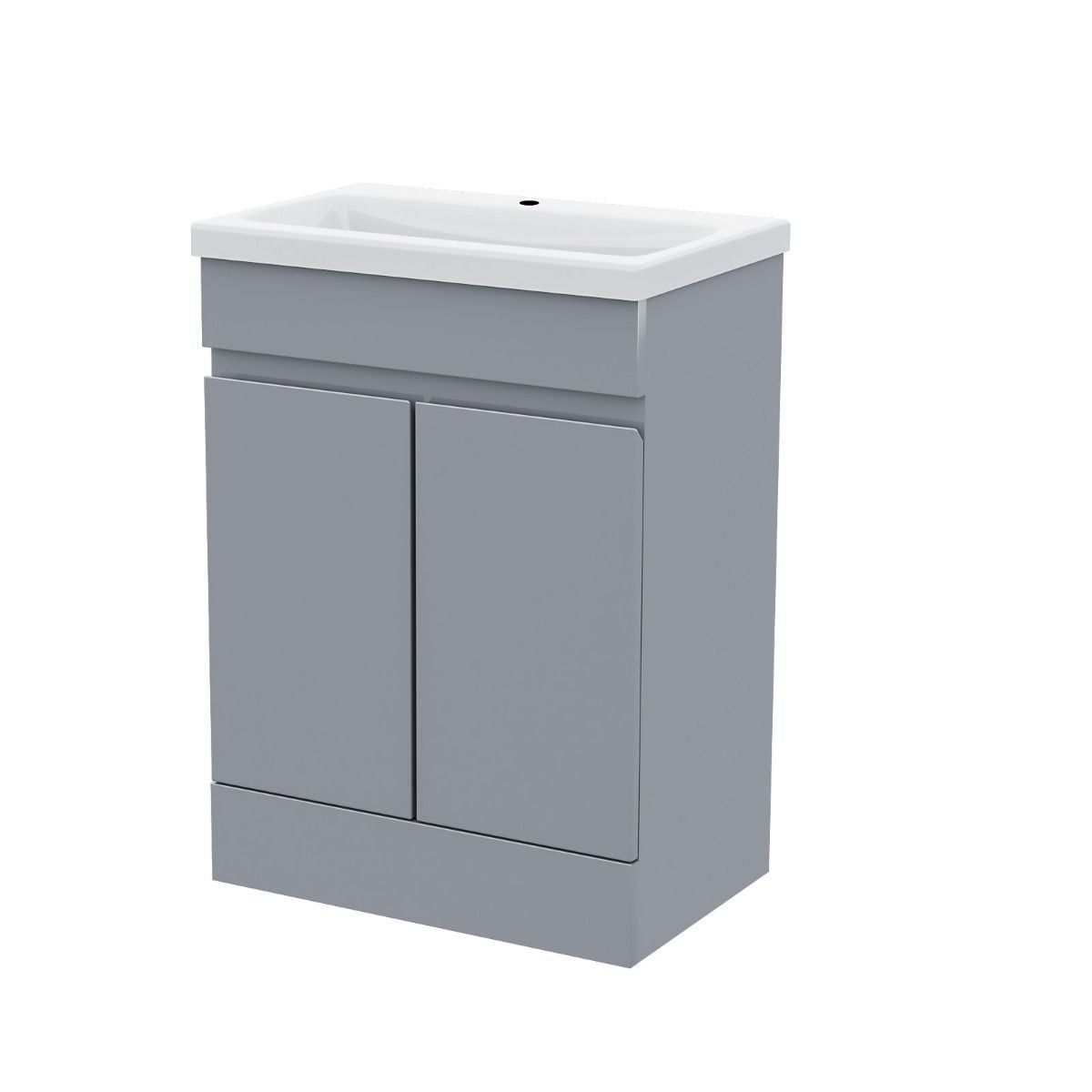 HARROW 500 Floorstanding Doors Matt Grey Ceramic Basin - 510w x 840h x 395d