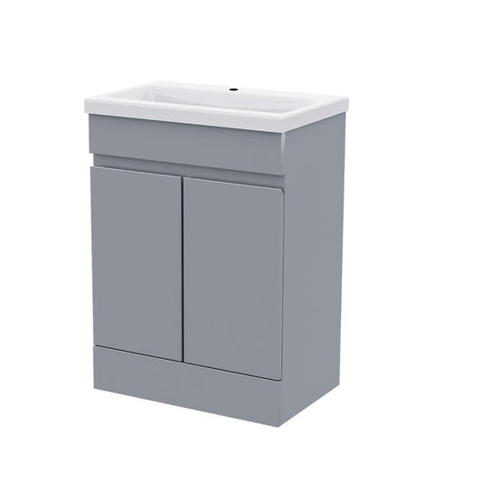 HARROW 500 Floorstanding Doors Matt Grey Ceramic Basin - 510w x 840h x 395d