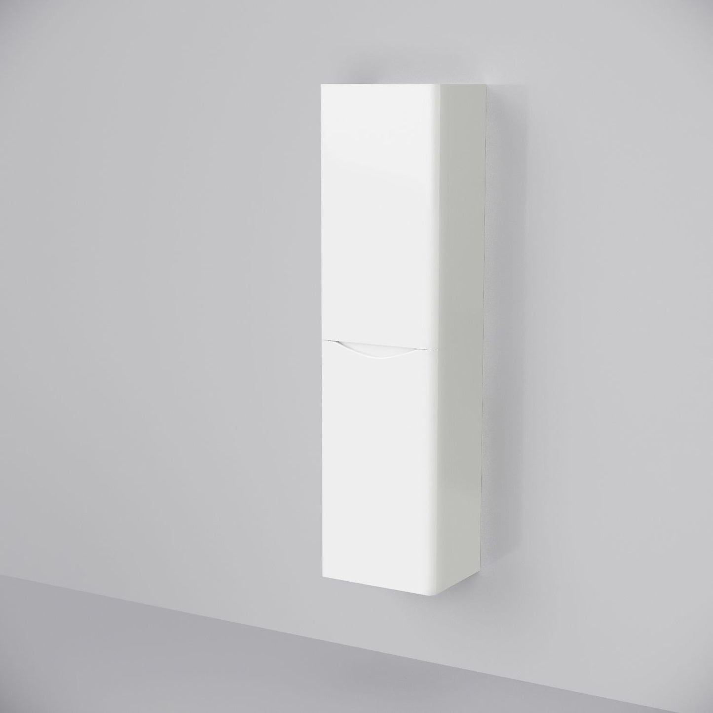 DWELTA Wall Hung Tallboy Storage Cabinet – White | 400w x 1500h x 300d