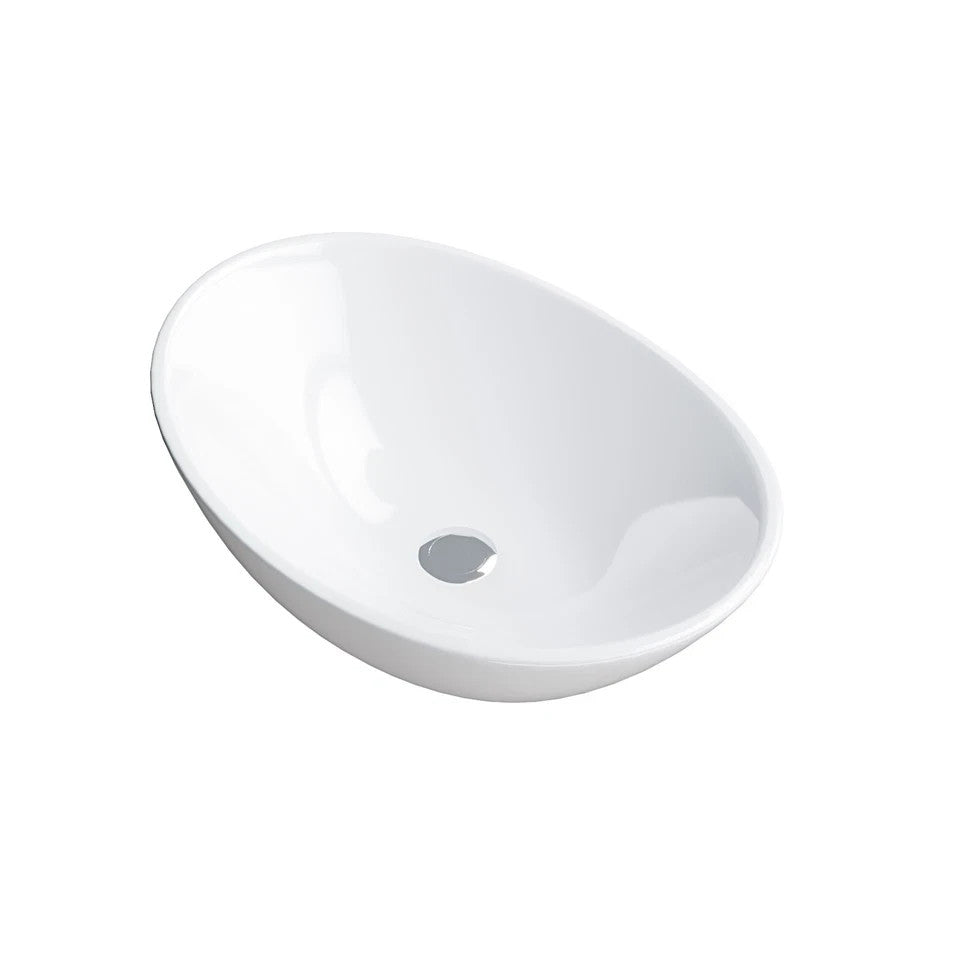 Countertop Basin White 330w x 135h x 410d - Waste Not Included