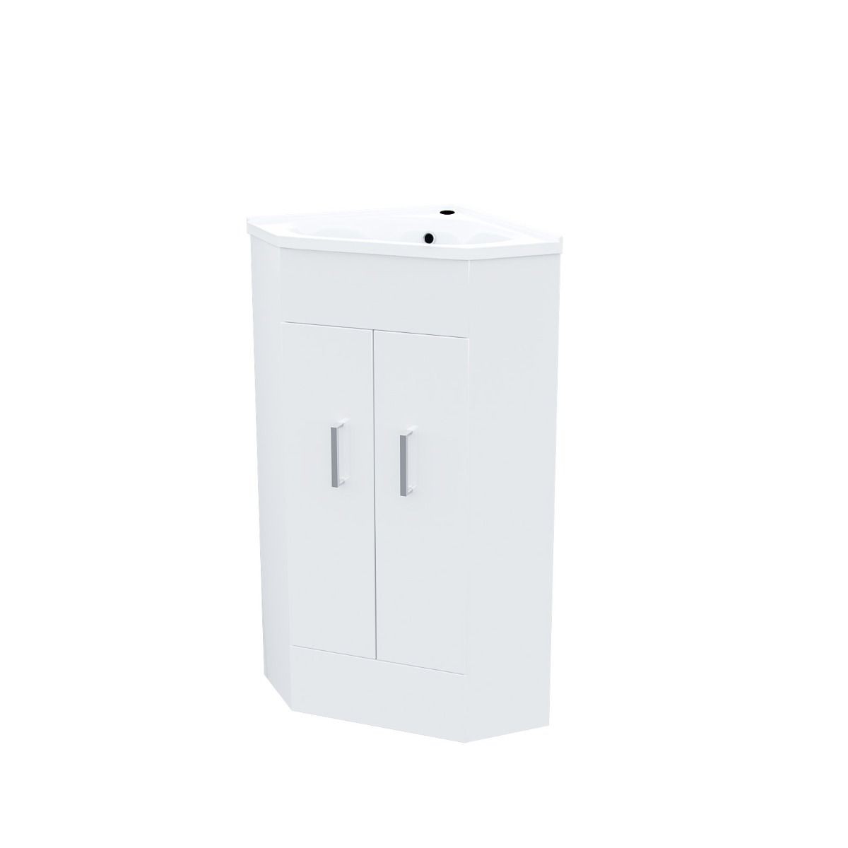 CHELSEA 400 White Ceramic Vanity Basin - 400w x 810h x 400d