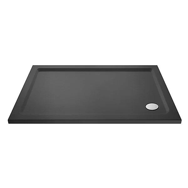 Slip Resistant Rectangular Shower Tray Slate Grey