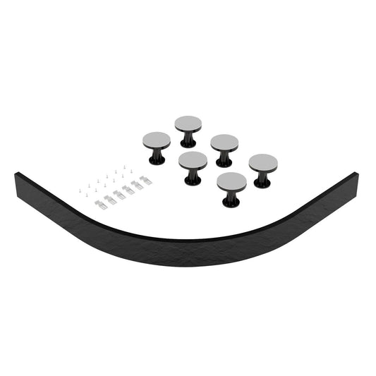 Shower Tray Leg Set Suitable for 700-900mm Quadrant & Offset Trays - Black