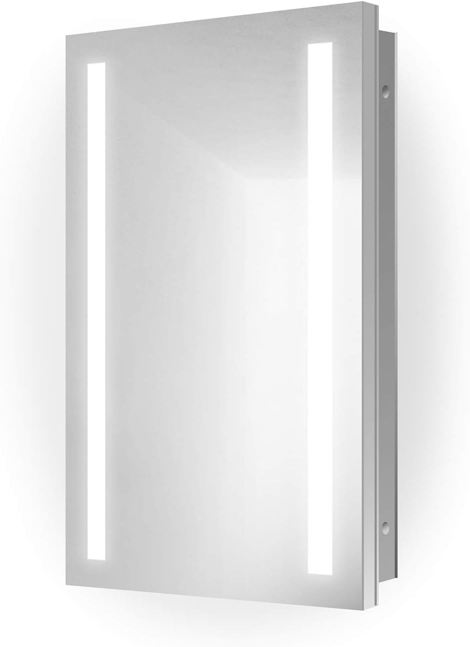 LED Square Corner Bathroom Mirror 500w x 700h x 40d