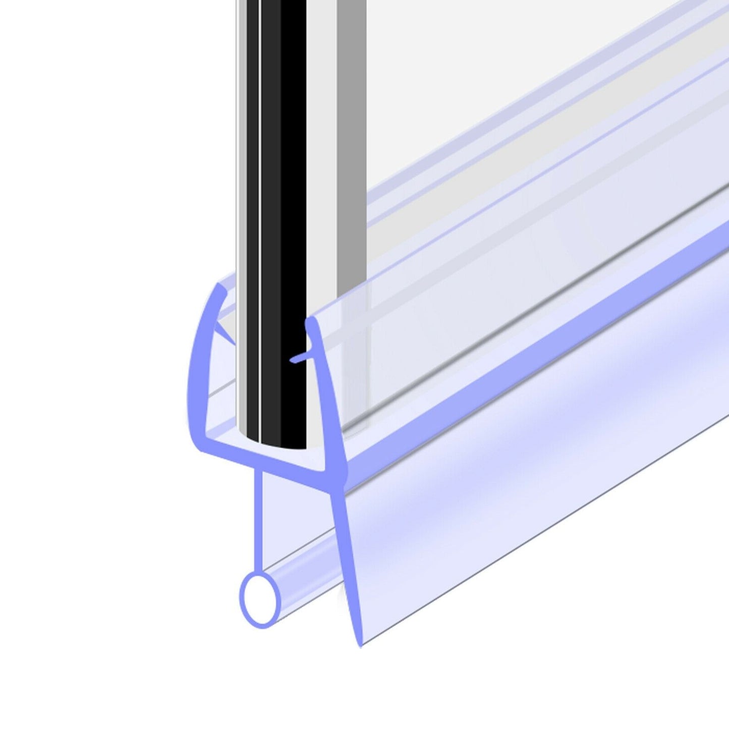 Bath Screen Door Seal - 900mm Gap 18mm - Suitable for 6mm Screen
