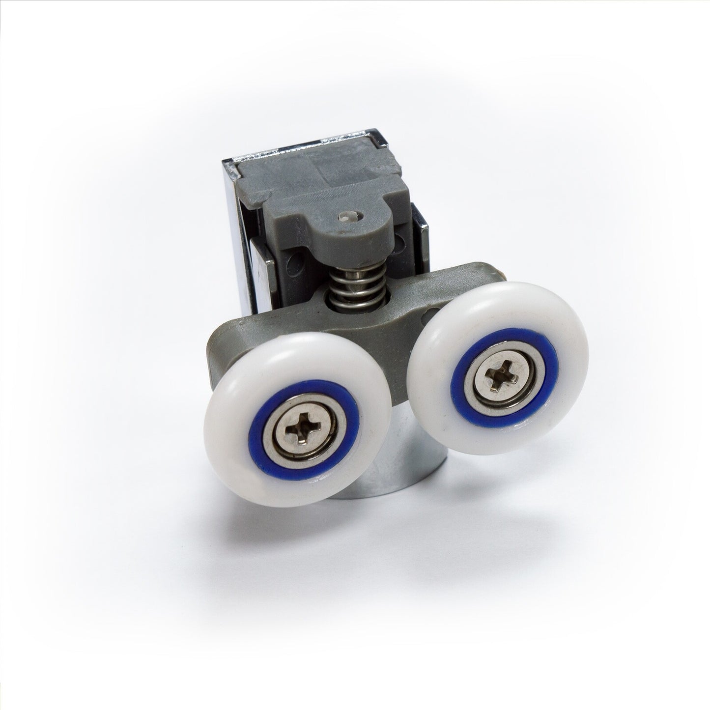 Nylon Double Wheel Set – Chrome | 2 Upper & 2 Bottom Rollers (Per Pair)