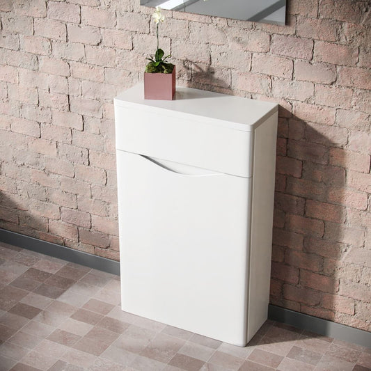 PVC Vanity Waterproof Back to Wall WC Unit White - 500w x 200h x 800d