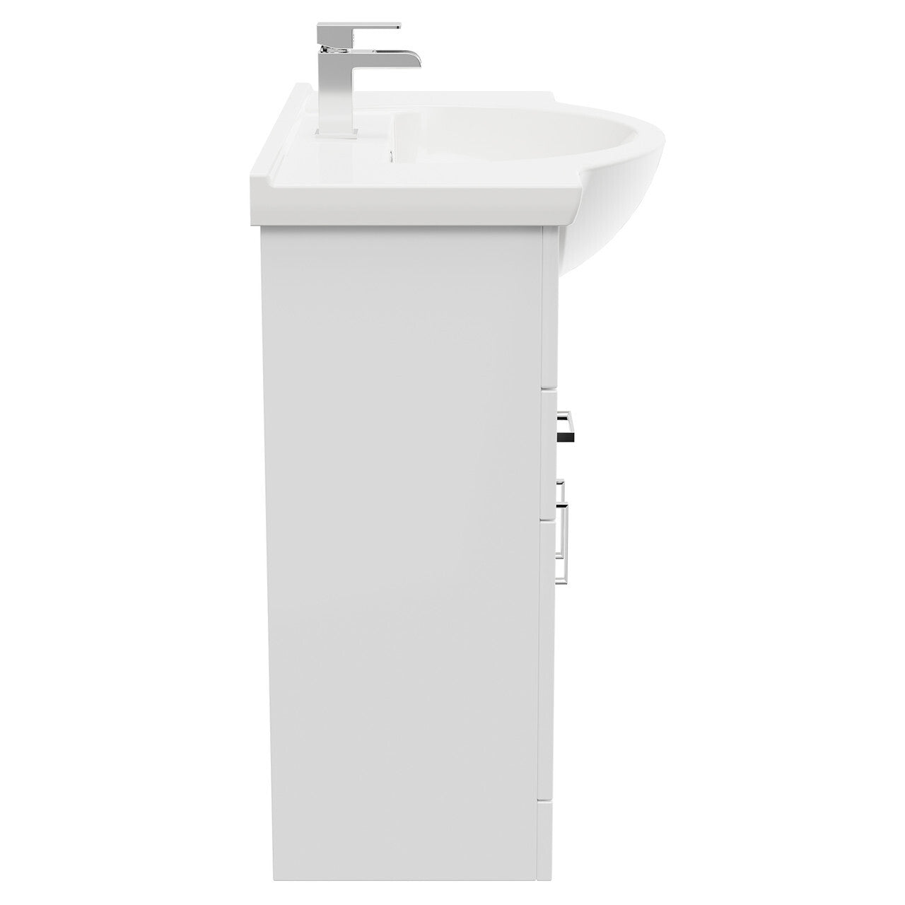 CHELSEA 850 White Vanity Unit with Ceramic Basin (855w x 836h x 485d)