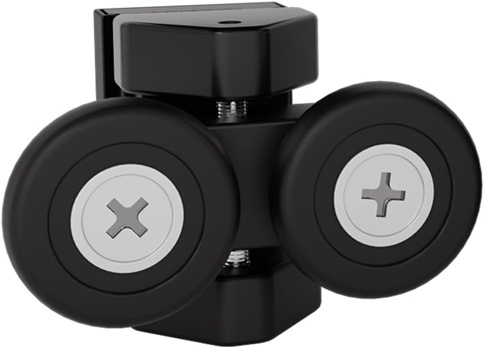 Nylon Double Wheel Set – Matt Black | 2 Upper & 2 Bottom Rollers (Per Pair)