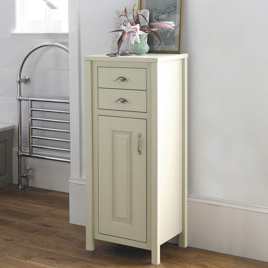 HILTON Freestanding Tallboy Storage Unit Cream - 465w x 1180h x 455d