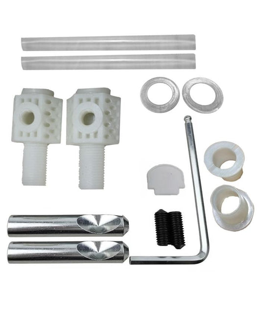 Pair of Zink Plated Fixing Bolts Kits Wall Hung Toilet Fittings - Long