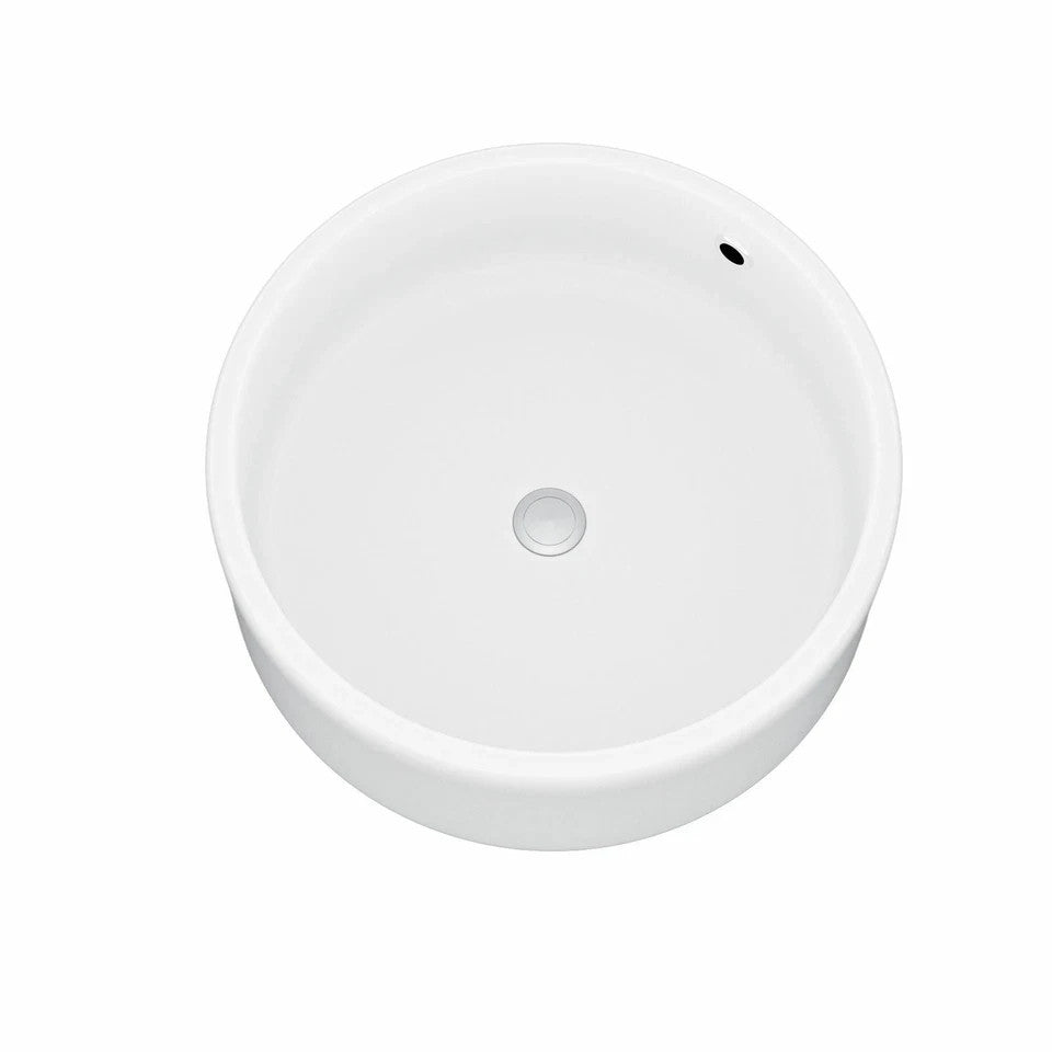 Round Countertop Basin White 420w x 170h x 420d - Waste Not Included