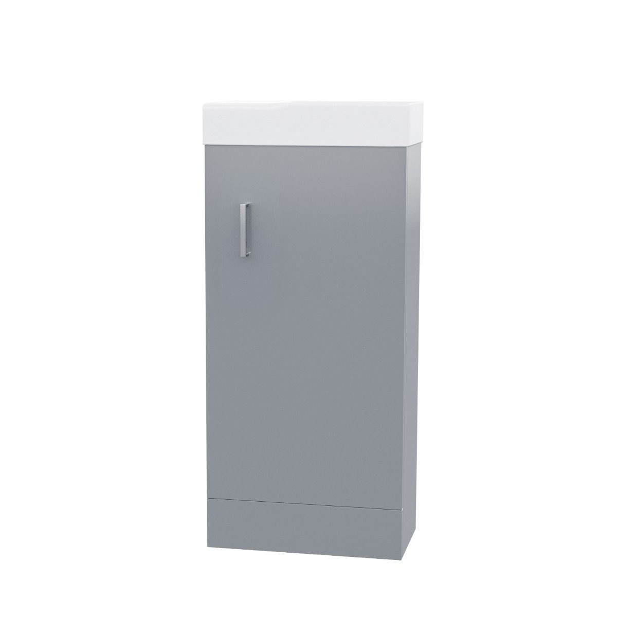 DEVON 400 Floorstanding Matt Grey Ceramic Basin - 400w x 790h x 220d
