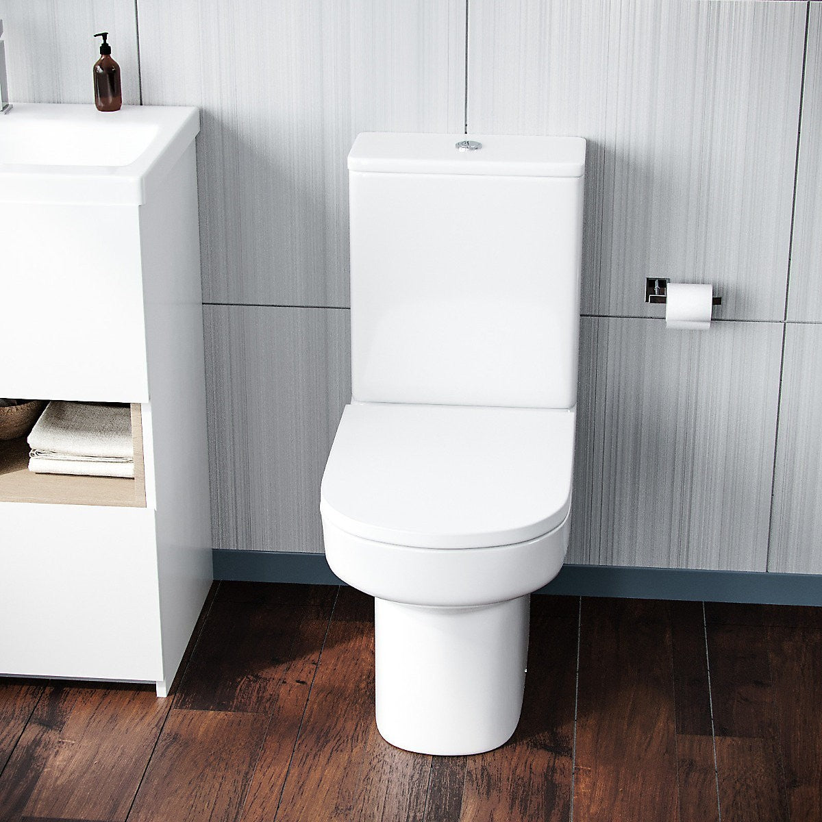 Grand Rimless Close Coupled Toilet & Soft Close Seat 370w x 400h x 615d