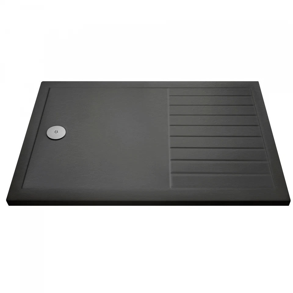 Walk In Shower Tray Rectangle Slimline -  Slate Grey