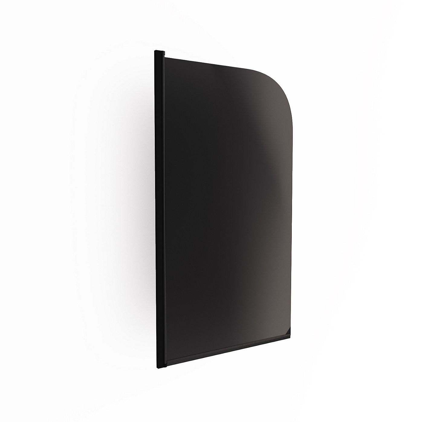 Radius Edge Bath Screen Dark Grey 5mm Thick - Adjustment 790-805 - 800 x 1400mm