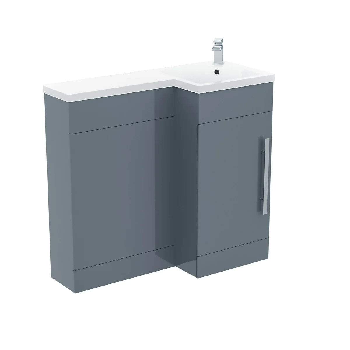 HARRIS 900 Right Anthracite Bathroom Resin Basin - 900w x 840h x 380d