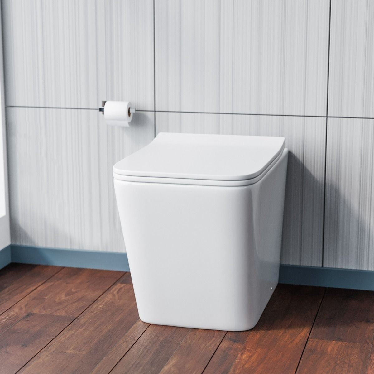 Cove Rimless Back to Wall Pan & Soft Close Seat 360w x 410h x 600d - White