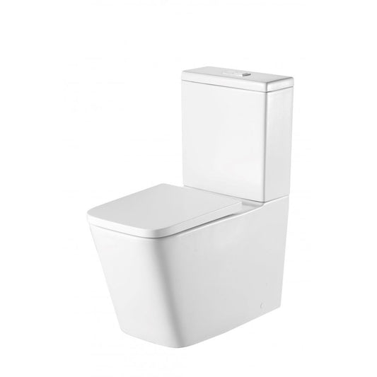 Cove Rimless Close Coupled Toilet & Soft Close Seat 375w x 410h x 660d - White