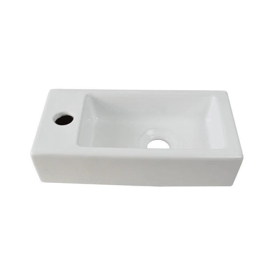 Countertop or Wall Hung Basin LEFT HANDED - Waste & Fixing Kit Not Include
