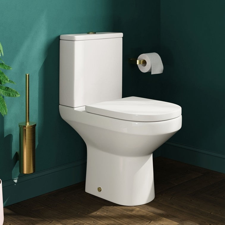 Grand Rimless Comfort height Close Coupled Toilet & Soft Close Seat 370w x 460h x 665d