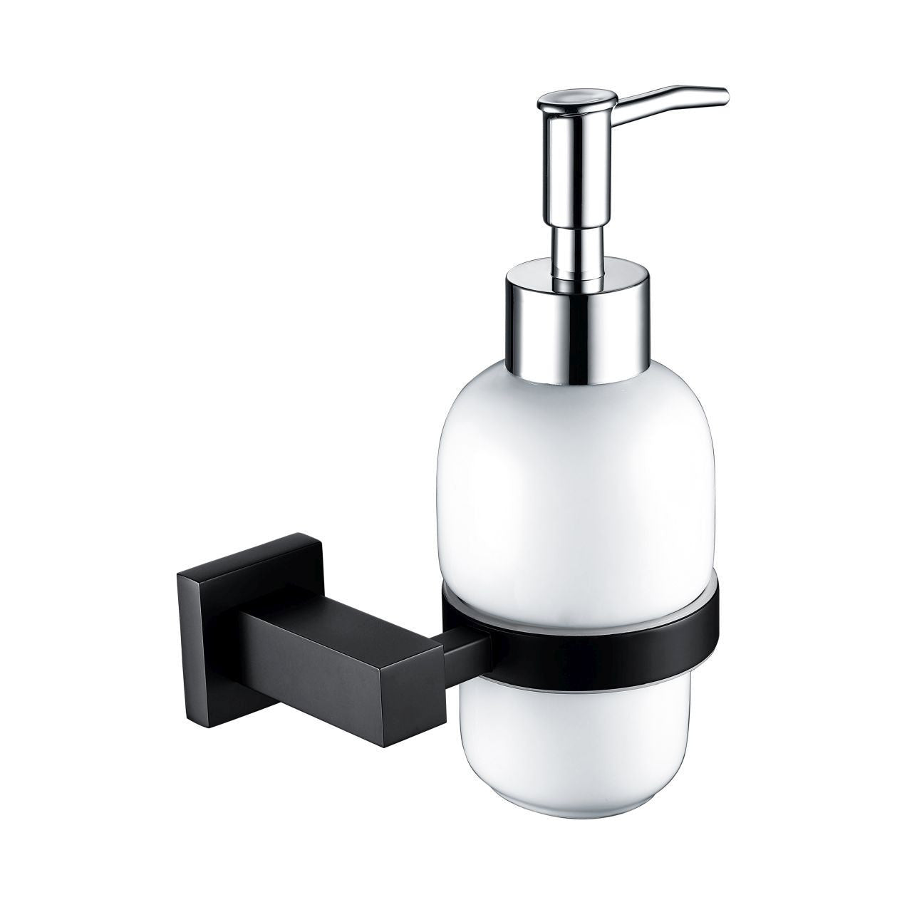 Moda Matte Black Wall-Mounted Soap Dispenser – Sleek Bathroom Accessory