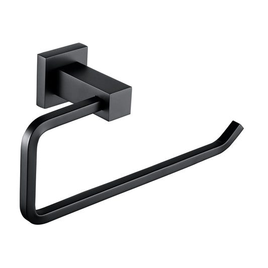 Moda Towel Ring – Matte Black Wall Mounted Bathroom Towel Holder