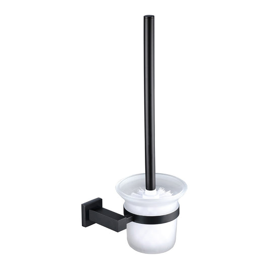 Moda Toilet Brush & Holder – Matte Black Wall Mounted Bathroom Cleaner Set