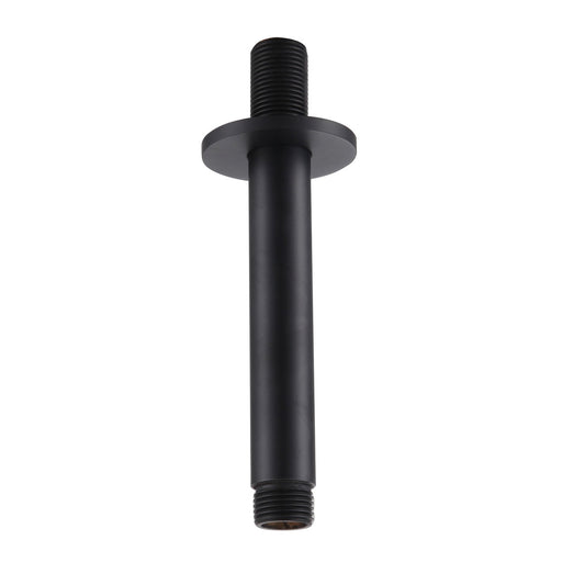 Round Ceiling Shower Arm – Matte Black, 120mm