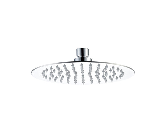 Round Ultra Slim Rainfall Shower Head 250mm Stainless Steel