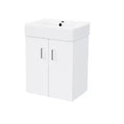 DEVON 450 Wall Hung Ceramic Vanity Basin White - 450w x 585h x 310d